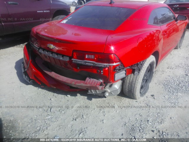 2G1FA1E38E9173867 - 2014 CHEVROLET CAMARO LS RED photo 6