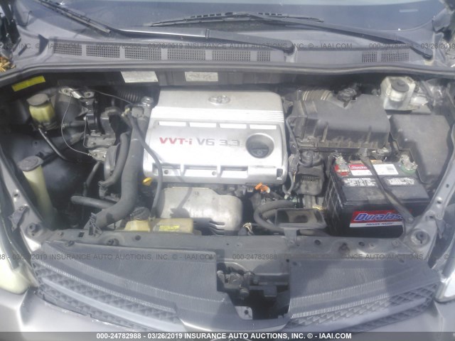 5TDZA23C74S150180 - 2004 TOYOTA SIENNA CE/LE GRAY photo 10