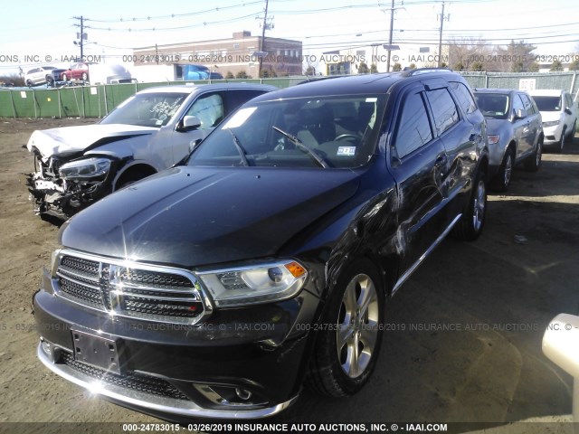 1C4RDJDG7EC977845 - 2014 DODGE DURANGO LIMITED BLACK photo 2