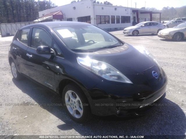 JN1AZ0CP1CT015759 - 2012 NISSAN LEAF SV/SL BLACK photo 1