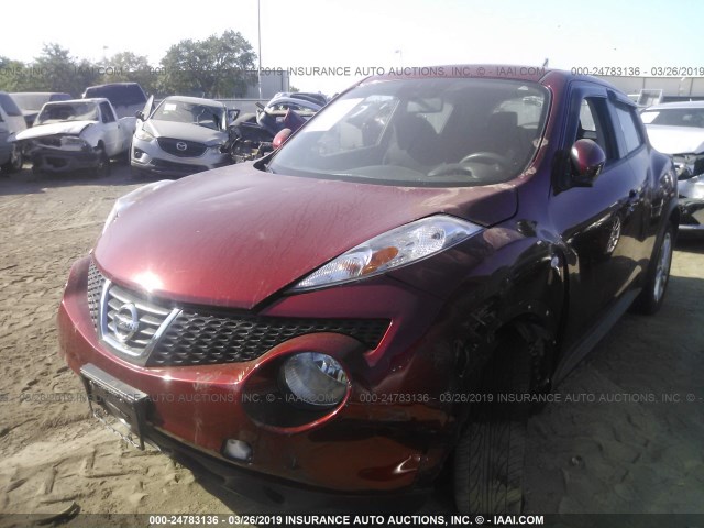 JN8AF5MV0BT013777 - 2011 NISSAN JUKE S/SV/SL RED photo 2