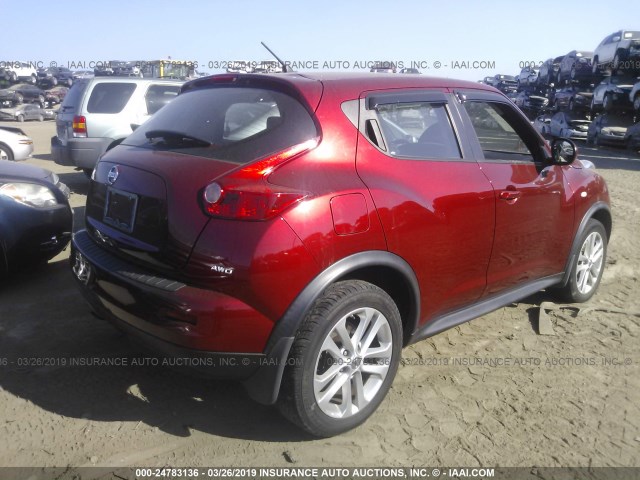 JN8AF5MV0BT013777 - 2011 NISSAN JUKE S/SV/SL RED photo 4