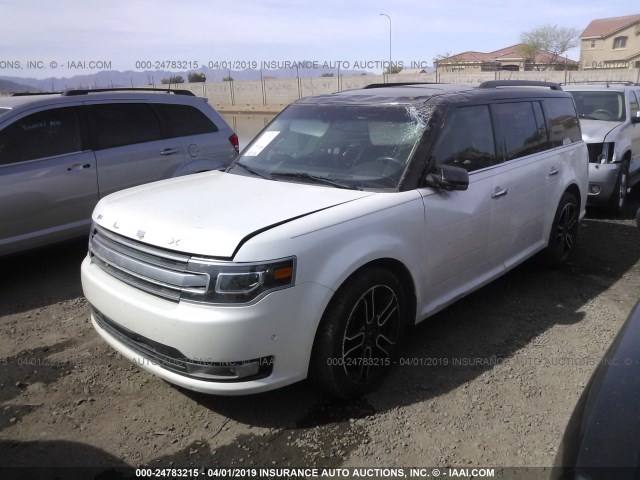 2FMHK6DT2DBD16231 - 2013 FORD FLEX LIMITED WHITE photo 2