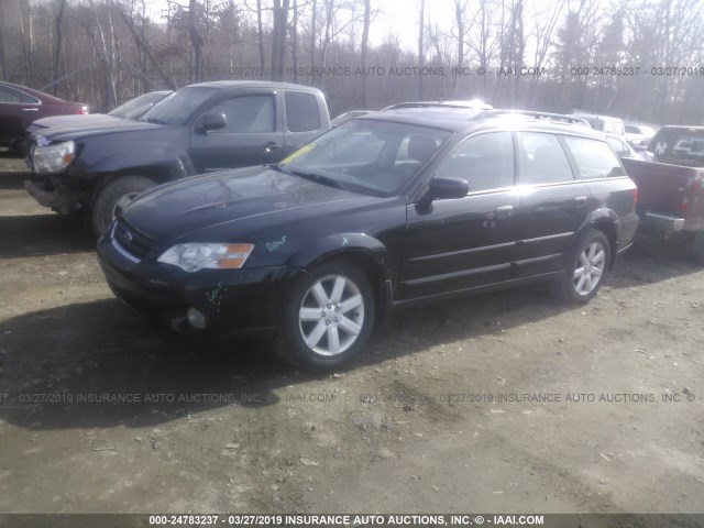 4S4BP61C367304614 - 2006 SUBARU LEGACY OUTBACK 2.5I BLACK photo 2