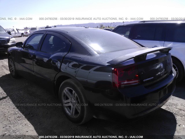 2B3LA43G66H530408 - 2006 DODGE CHARGER SE/SXT BLACK photo 3