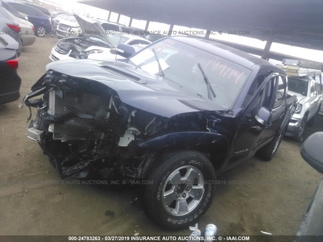 3TMJU4GN1DM153412 - 2013 TOYOTA TACOMA DOUBLE CAB PRERUNNER BLUE photo 2
