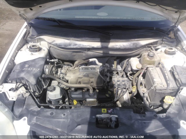 2A8GM48L58R608535 - 2008 CHRYSLER PACIFICA LX WHITE photo 10