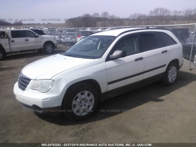 2A8GM48L58R608535 - 2008 CHRYSLER PACIFICA LX WHITE photo 2