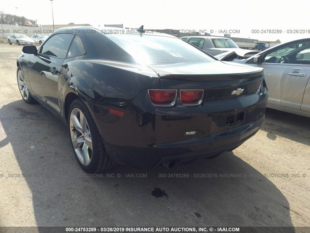 2G1FA1E36C9201887 - 2012 CHEVROLET CAMARO LS BLACK photo 3