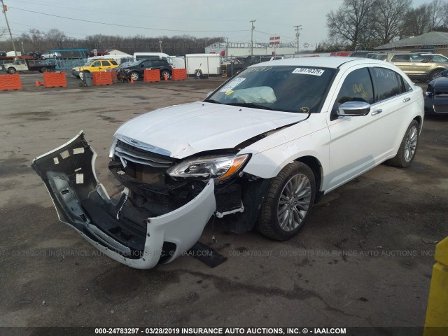 1C3CCBCG5DN539672 - 2013 CHRYSLER 200 LIMITED WHITE photo 2