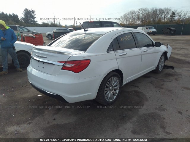 1C3CCBCG5DN539672 - 2013 CHRYSLER 200 LIMITED WHITE photo 4