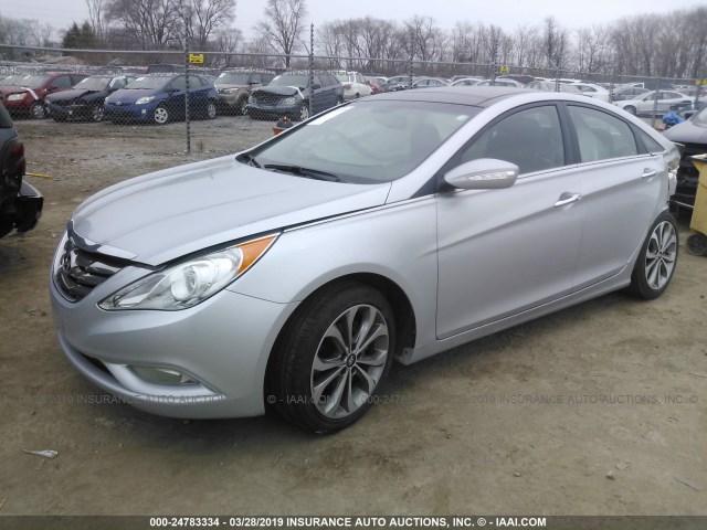 5NPEC4AB0DH726678 - 2013 HYUNDAI SONATA SE/LIMITED SILVER photo 2