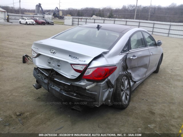 5NPEC4AB0DH726678 - 2013 HYUNDAI SONATA SE/LIMITED SILVER photo 4