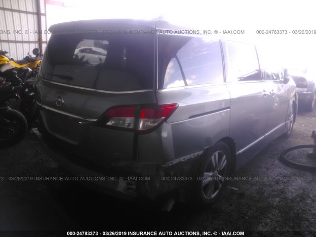 JN8AE2KPXC9043793 - 2012 NISSAN QUEST S/SV/SL/LE SILVER photo 4