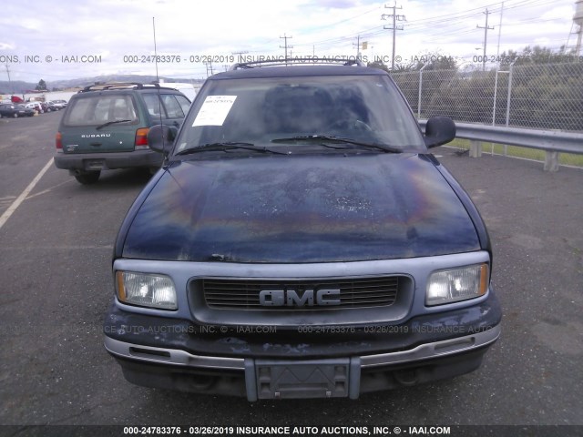 1GKDT13WXS2522855 - 1995 GMC JIMMY BLUE photo 6