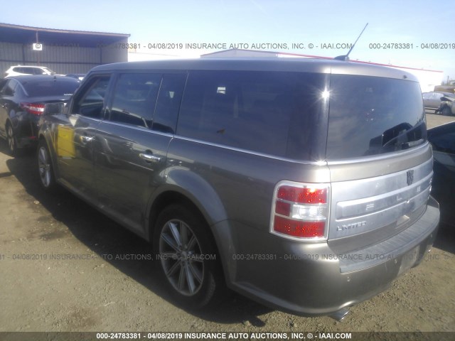 2FMHK6D80DBD08060 - 2013 FORD FLEX LIMITED GRAY photo 3