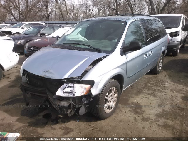 2D4GP44L73R274282 - 2003 DODGE GRAND CARAVAN SPORT BLUE photo 2