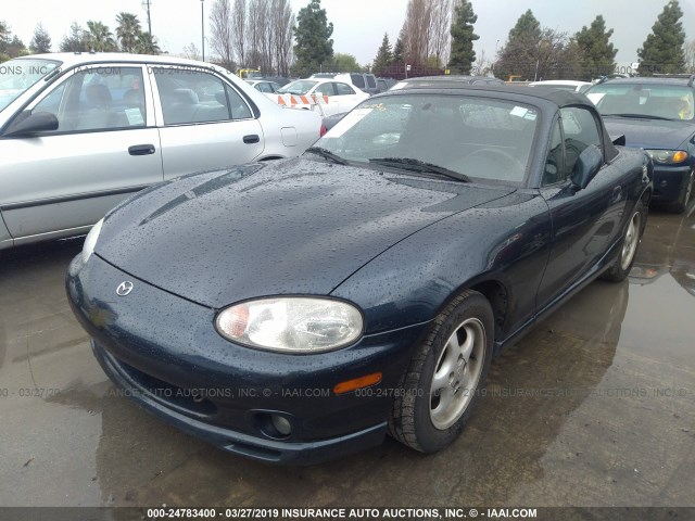 JM1NB3539Y0146932 - 2000 MAZDA MX-5 MIATA LS Dark Blue photo 2