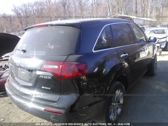 2HNYD2H6XCH514590 - 2012 ACURA MDX ADVANCE BLACK photo 4