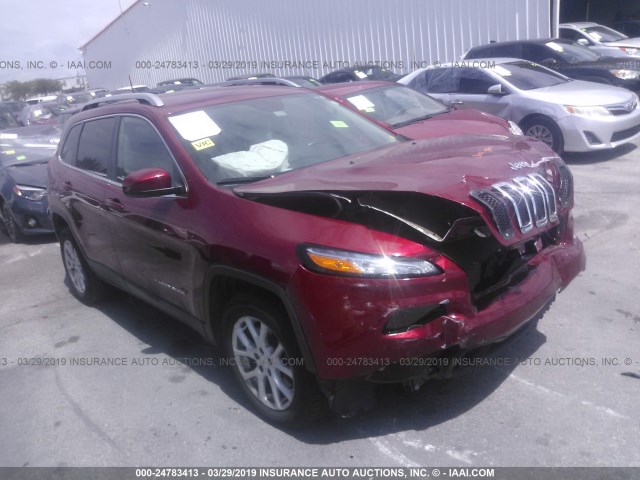 1C4PJLCB3GW171245 - 2016 JEEP CHEROKEE LATITUDE RED photo 1