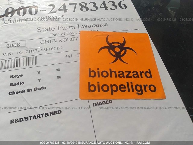 1G1ZH57B68F167422 - 2008 CHEVROLET MALIBU 1LT 棕色 照片 7