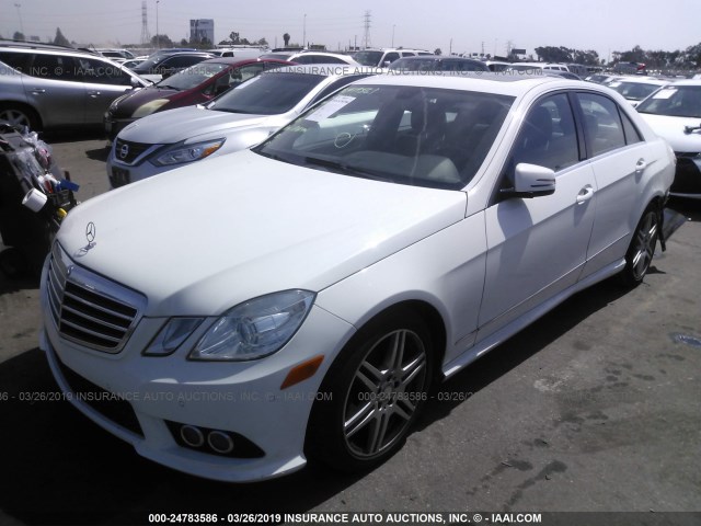 WDDHF5GB4AA067191 - 2010 MERCEDES-BENZ E 350 WHITE photo 2