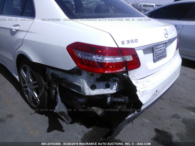 WDDHF5GB4AA067191 - 2010 MERCEDES-BENZ E 350 WHITE photo 6