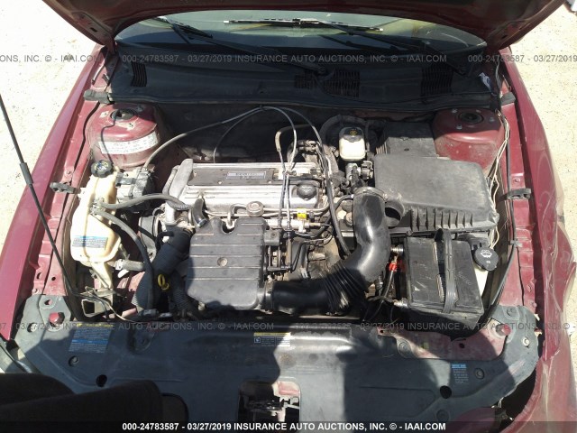 1G2NE52F64M677997 - 2004 PONTIAC GRAND AM SE MAROON photo 10