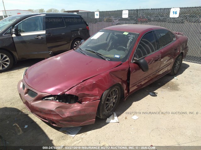 1G2NE52F64M677997 - 2004 PONTIAC GRAND AM SE MAROON photo 2