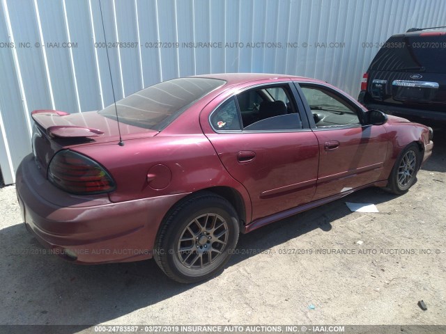 1G2NE52F64M677997 - 2004 PONTIAC GRAND AM SE MAROON photo 4