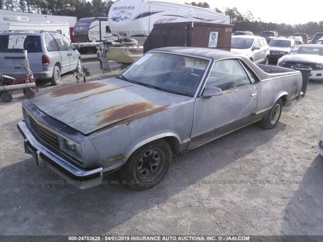 3GCCW80H2GS913331 - 1986 CHEVROLET EL CAMINO GRAY photo 2