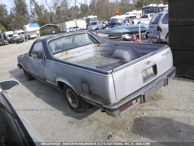 3GCCW80H2GS913331 - 1986 CHEVROLET EL CAMINO GRAY photo 3