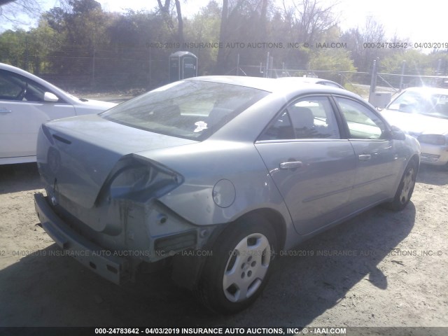 1G2ZF58BX74120341 - 2007 PONTIAC G6 VALUE LEADER/BASE BLUE photo 4