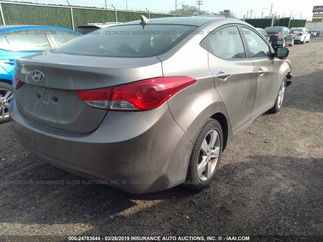 5NPDH4AE7DH303636 - 2013 HYUNDAI ELANTRA GLS/LIMITED Pewter photo 4