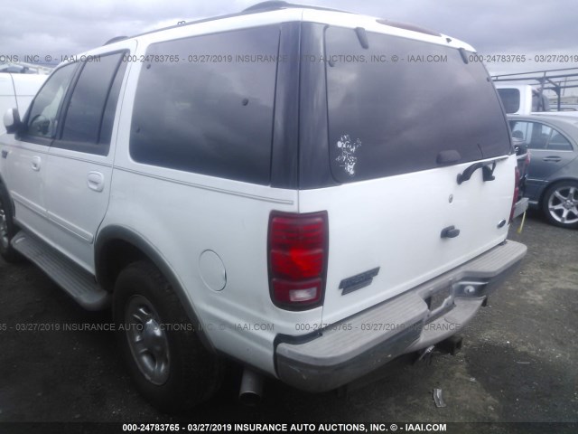 1FMPU18L71LA45097 - 2001 FORD EXPEDITION EDDIE BAUER WHITE photo 3