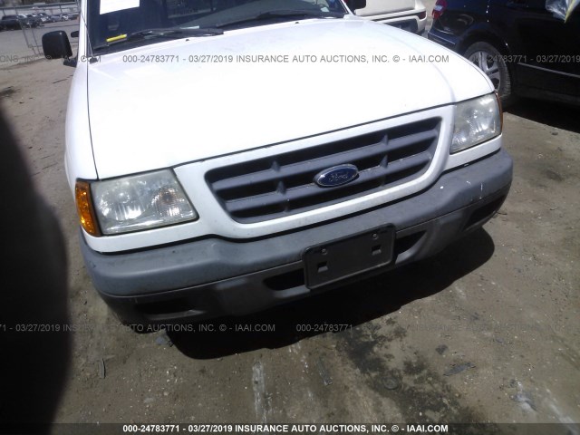 1FTYR10D43PA10172 - 2003 FORD RANGER WHITE photo 6