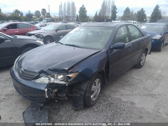 4T1BE32K24U305665 - 2004 TOYOTA CAMRY LE/XLE/SE BLUE photo 2