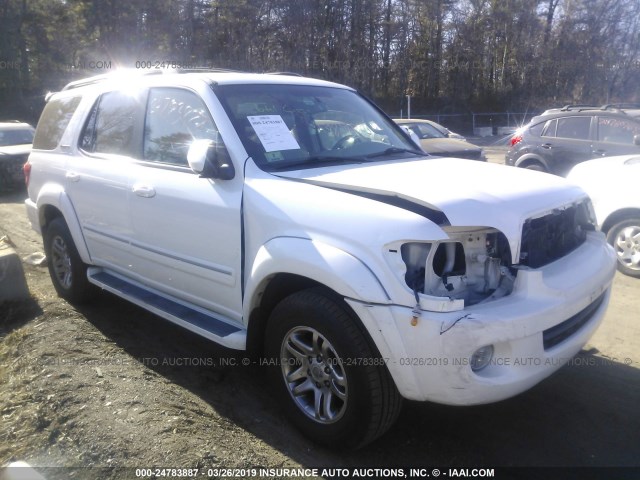 5TDBT48A65S253462 - 2005 TOYOTA SEQUOIA LIMITED WHITE photo 1