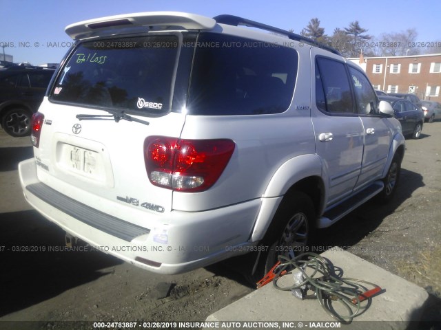 5TDBT48A65S253462 - 2005 TOYOTA SEQUOIA LIMITED WHITE photo 4