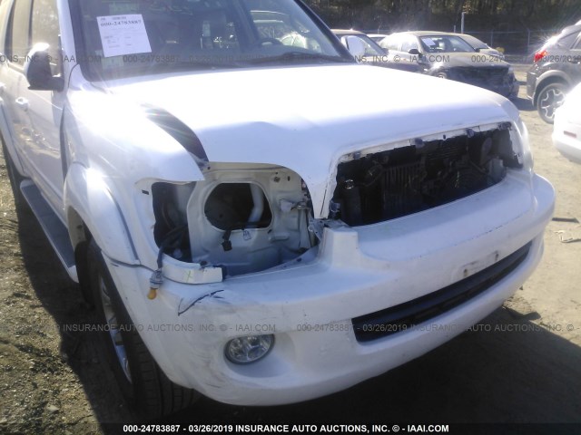 5TDBT48A65S253462 - 2005 TOYOTA SEQUOIA LIMITED WHITE photo 6