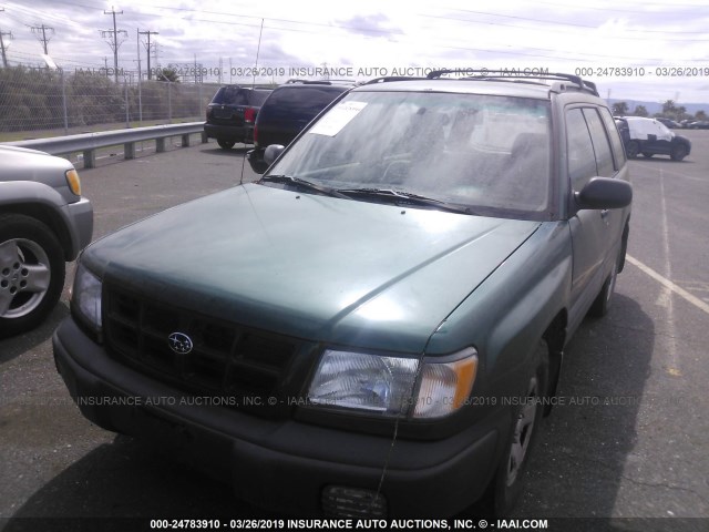 JF1SF635XWG709607 - 1998 SUBARU FORESTER L GREEN photo 2