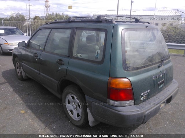 JF1SF635XWG709607 - 1998 SUBARU FORESTER L GREEN photo 3