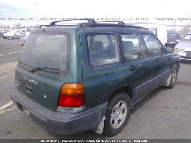 JF1SF635XWG709607 - 1998 SUBARU FORESTER L GREEN photo 4