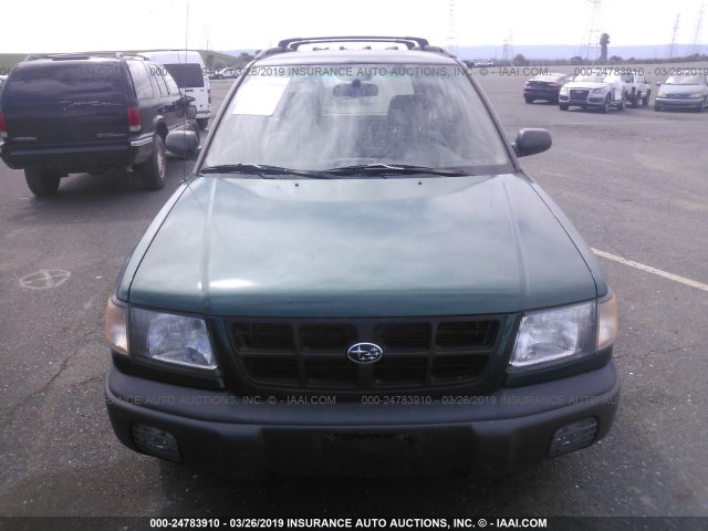 JF1SF635XWG709607 - 1998 SUBARU FORESTER L GREEN photo 6