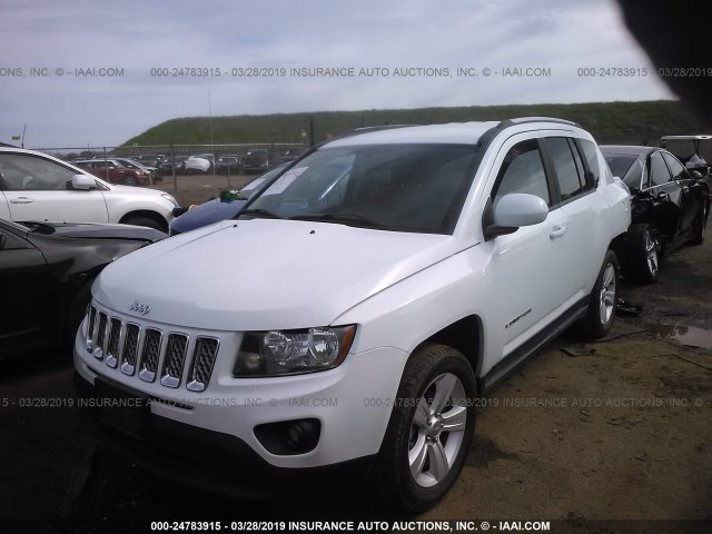 1C4NJDEB9GD722753 - 2016 JEEP COMPASS LATITUDE WHITE photo 2