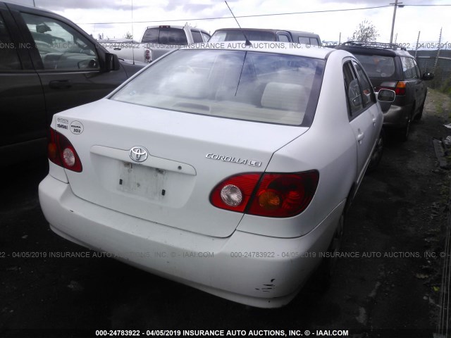 1NXBR32E33Z015030 - 2003 TOYOTA COROLLA CE/LE/S WHITE photo 4