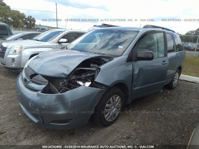 5TDZK23C87S031801 - 2007 TOYOTA SIENNA CE/LE Light Blue photo 2