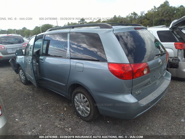 5TDZK23C87S031801 - 2007 TOYOTA SIENNA CE/LE Light Blue photo 3