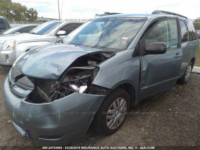 5TDZK23C87S031801 - 2007 TOYOTA SIENNA CE/LE Light Blue photo 6