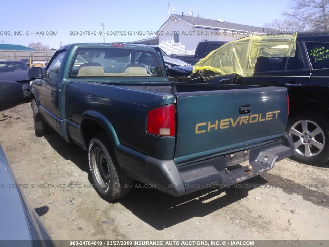 1GCCS1446TK171936 - 1996 CHEVROLET S TRUCK S10 GREEN photo 3